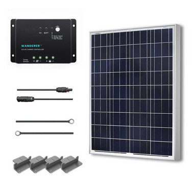 Renogy 100D WND30 100 Watts 12 Volts Monocrystalline Off Grid Solar Starter Kit Complete Set