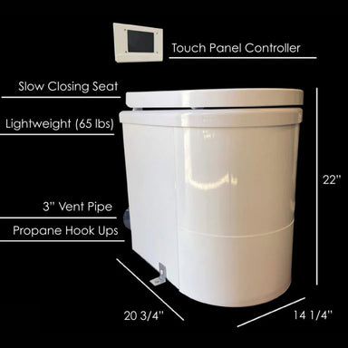 EcoJohn - TinyJohn Incinerator Toilet - Electric - Tiny Home Equipment