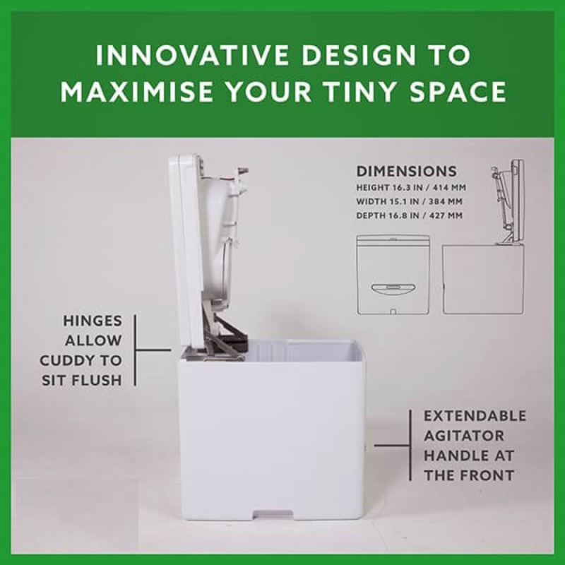 Compo Closet CUDDY Composting Toilet Innovative Design To Max Out Tiny Space