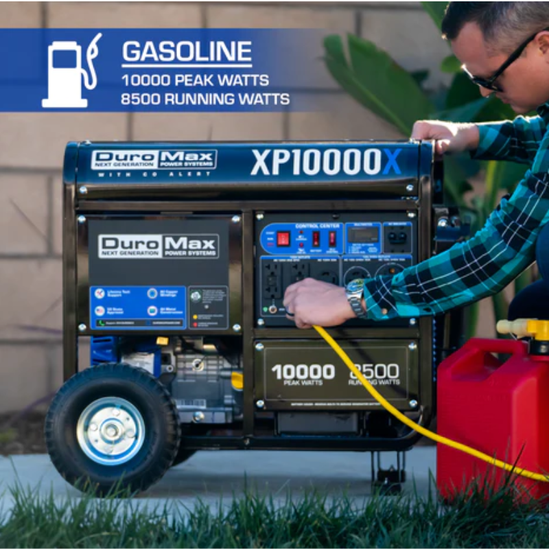 DuroMax 10,000 Watt Gasoline Portable Generator w CO Alert Gasoline