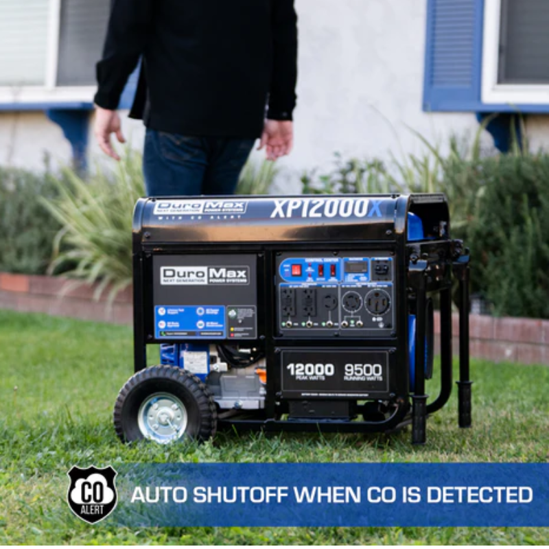 DuroMax 12,000 Watt Gasoline Portable Generator w CO Alert Auto Shutoff