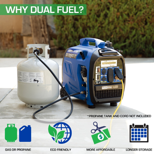 DuroMax 2300 Watt Dual Fuel Portable Digital Inverter Generator - Duel Fuel