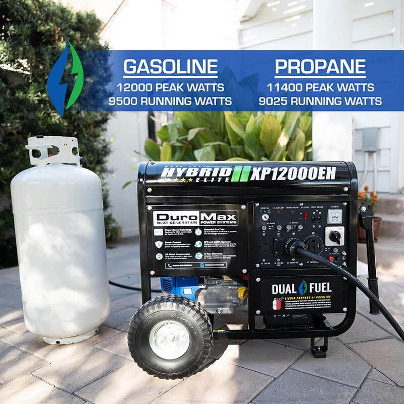 DuroMax XP12000EH Dual Fuel Generator Gasoline And Propane
