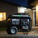 DuroMax XP12000EH Dual Fuel Generator Side View Evening