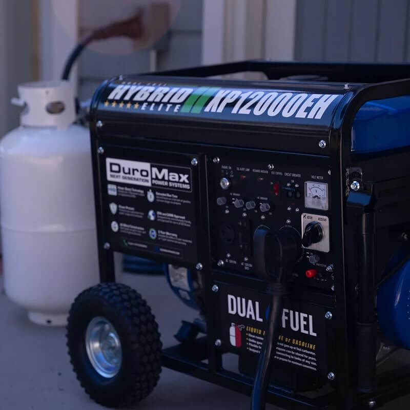 DuroMax XP12000EH Dual Fuel Generator Up Close With Propane