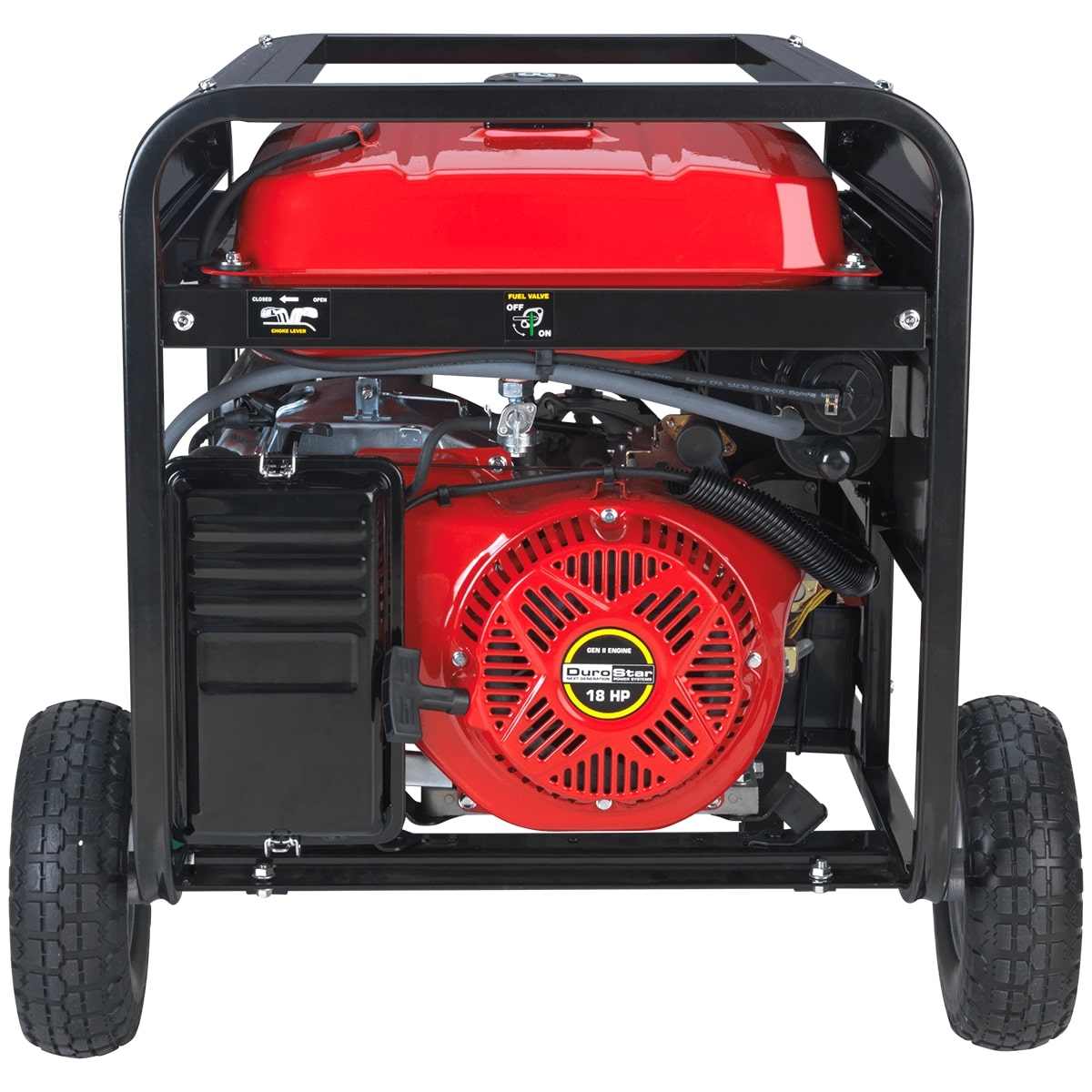DuroStar DS10000EH 10,000W 439cc Dual Fuel Portable Generator - Front view