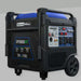 DuroMax XP19000HT tri-fuel generator on a gray background