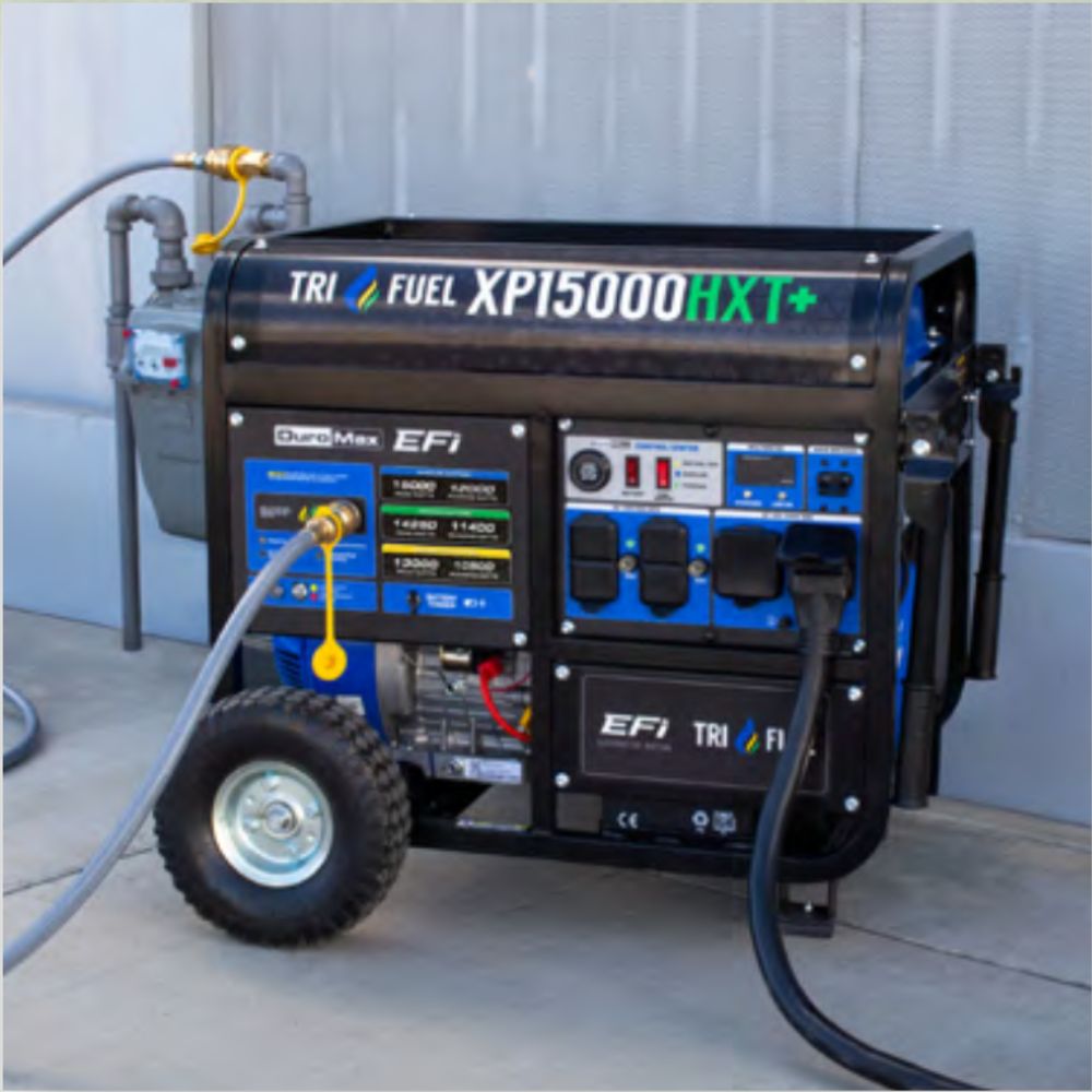 Duromax XP15000HXT+ Tri-Fuel EFI Generator - Front View