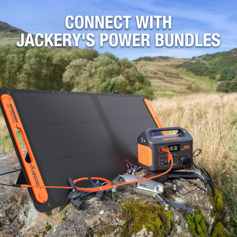 Jackery DC Extension Cable for Solar Panel Outdoor Set Up View