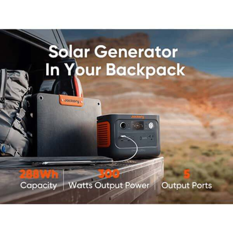 Jackery Explorer 300 Plus Portable Power Station Solar Generator In Your Backpack