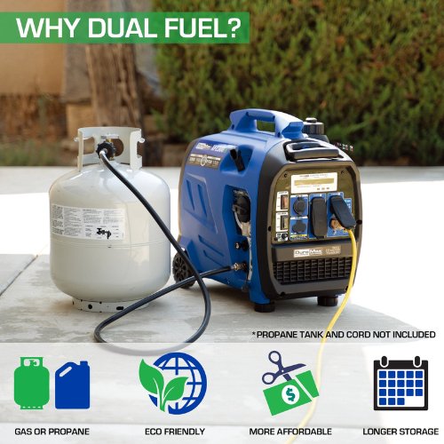 DuroMax - DuroMax 2300 Watt Dual Fuel Portable Digital Inverter Generator - Tiny Home Equipment