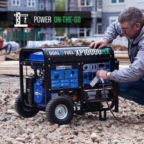 DuroMax - DuroMax XP10000HX 8000W/10000W Dual Fuel CO Alert Electric Start Generator New - Tiny Home Equipment