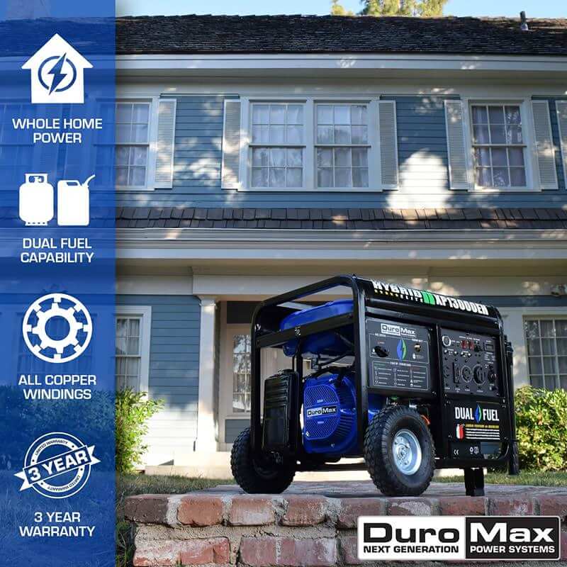 DuroMax - DuroMax XP13000EH 10500W/13000W Electric Start Dual Fuel Generator New - Tiny Home Equipment