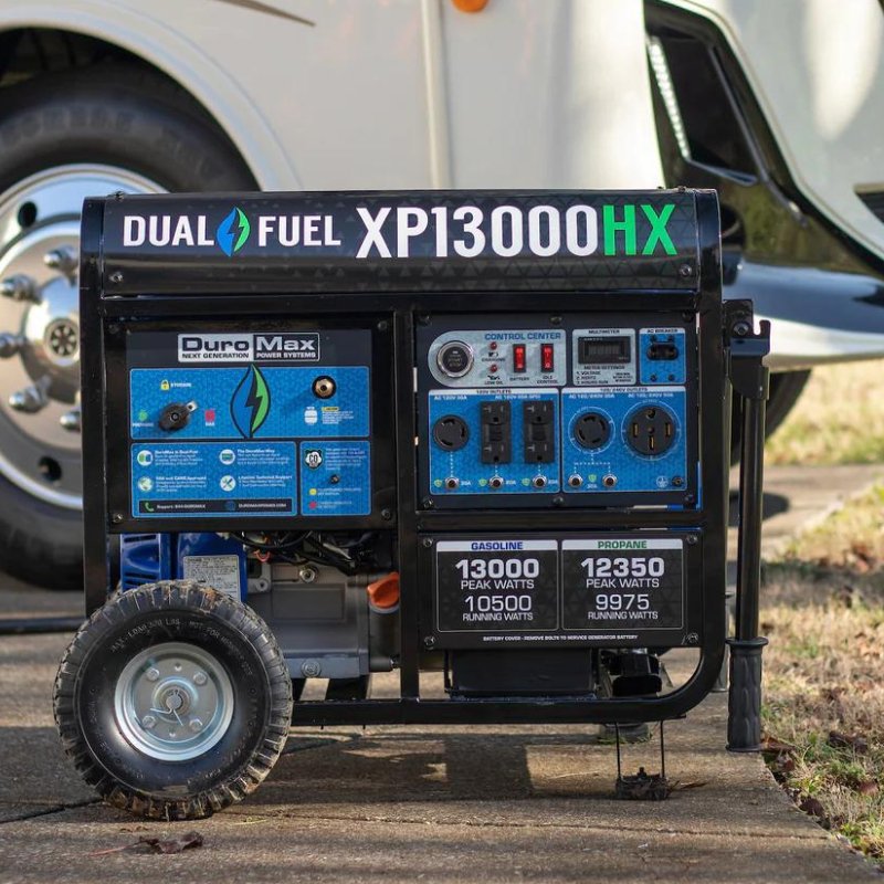 DuroMax - DuroMax XP13000HX 10500W/13000W Dual Fuel CO Alert Electric Start Generator New - Tiny Home Equipment