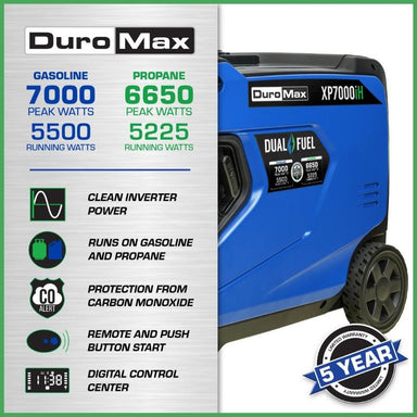 DuroMax - Duromax XP7000IH - Dual Fuel Inverter Generator - Tiny Home Equipment