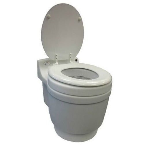 Laveo - Dry Flush Portable Toilet, Deluxe Handrail, and 3 inch Lift Kit - Tiny Home Equipment