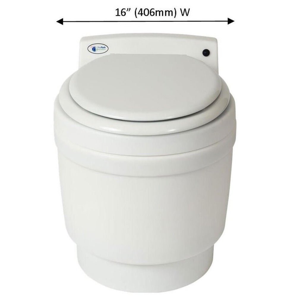 Laveo - Dry Flush Portable Toilet with DC Power Cord by Laveo - DF1045DC - Tiny Home Equipment