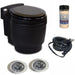 12V Powered Laveo Dry Flush Toilet - Black