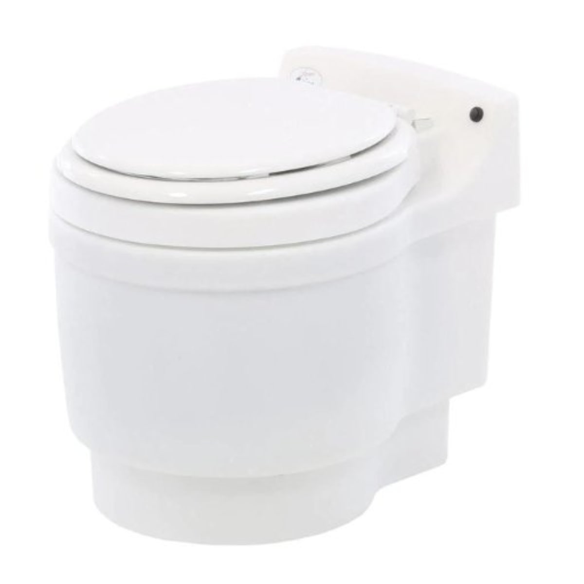 AC  Powered Laveo Dry Flush Toilet Side View