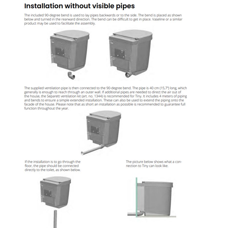 Separett - Separett Tiny with Urine Tube - Tiny Home Equipment