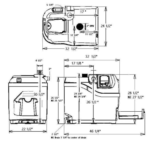 Sun - Mar - Sun - Mar Centrex 1000 NE Central Composting Toilet System - Tiny Home Equipment