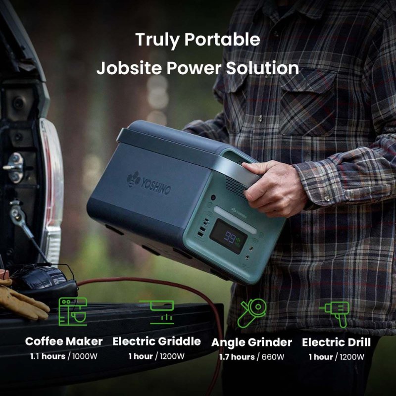 Yoshino Power - Yoshino Power K20SP22: 2000W Solar Generator (2 Panels) - Tiny Home Equipment