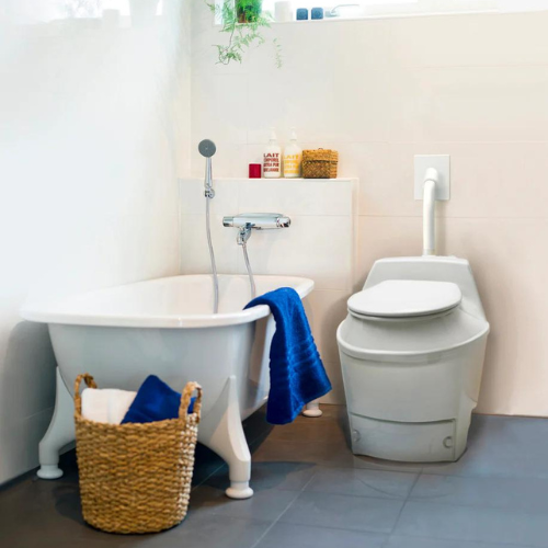 BioLet Composting Toilet 25a - Inside the Bathroom setup
